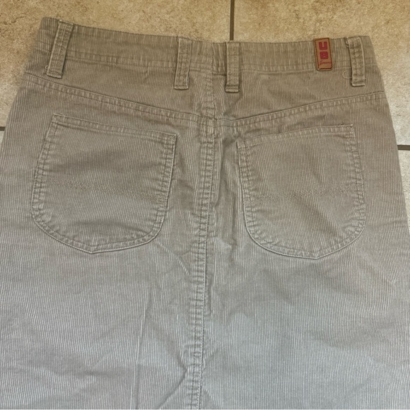 Women’s Corduroy Tan/ Khaki UnionBay Maxi Skirt Size S/7 Long Side Slits - Picture 6 of 10